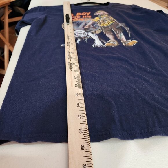 Rogue American Shirt Mens Large Navy Blue A Boy and His Dog Graphic Tee Cotton - Picture 6 of 9